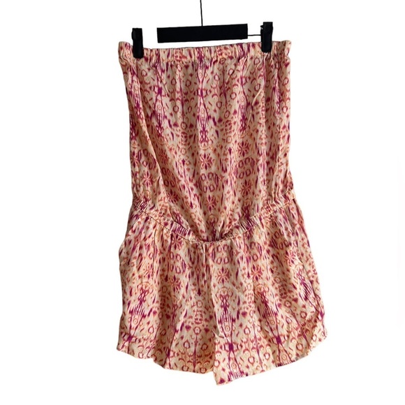 JOIE STRAPLESS SILK ROMPER - Picture 1 of 4